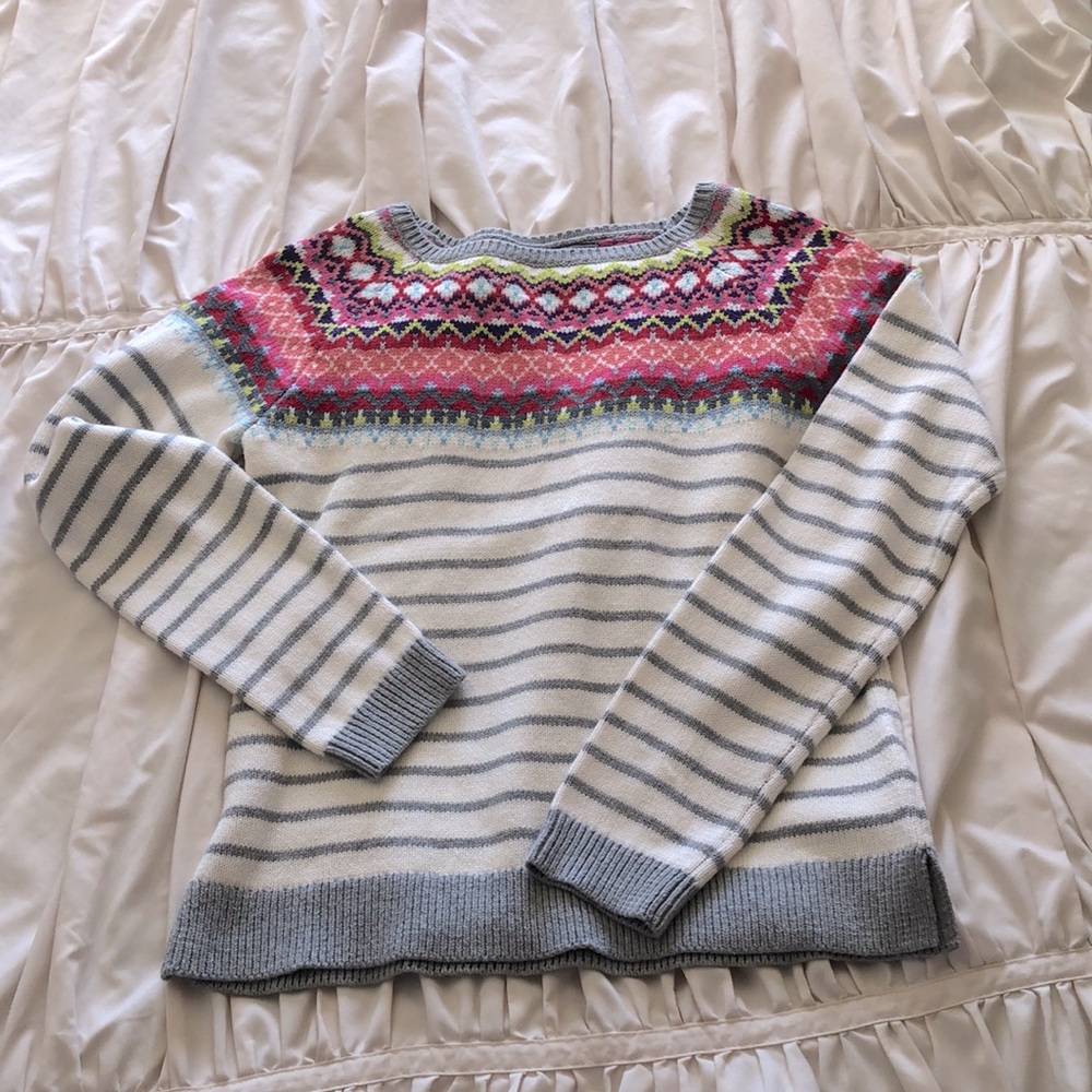 Land’s End Fair Isle Sweater, Kids Large (14)